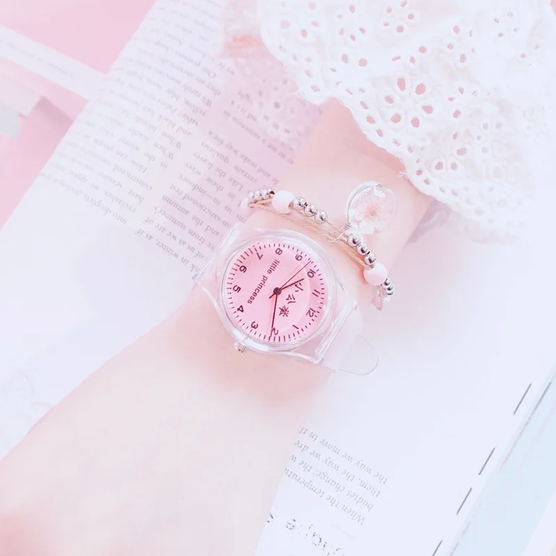 

Little Fairy Female Students Watch INS Harajuku-Style Cute Soft Girl Japanese-style Hipster Jelly Versatile High School GIRL'S