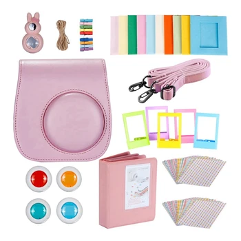

Accessory Kit for Fujifilm Instax Mini 9 and 8, Includes Camera Case with Adjustable Strap, Album, Selfie Lens, 4 Color Filters,