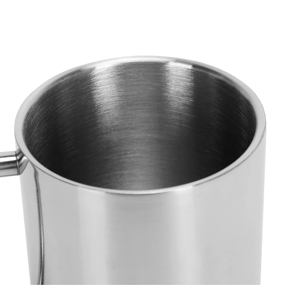 220/300/400ml Double Wall Anti Scalding Coffee Mug Insulated Portable Stainless Steel Polishing Beer Tea Juice Drinking Cup