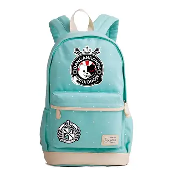 

Danganronpa Mnokuma Printing Back Pack Unisex Canvas Laptop Backpack Rucksack Travel Bags Anime School Backpack Mochila