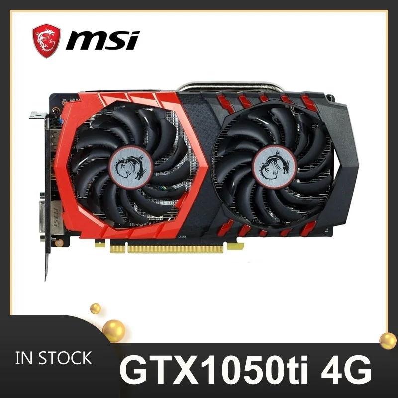 placa de video card GTX 1050TI 4GB 128Bit GDDR5 MSI Used Graphic Cards for nVIDIA Geforce not gtx 950 1030 1650 970 750ti gpu | Компьютеры