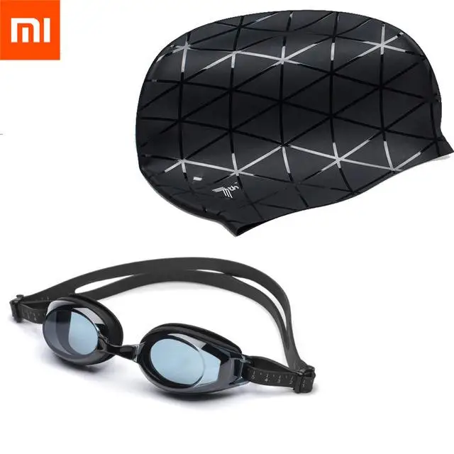 Xiaomi плавающий бассейн шляпа Силиконовые Плавание ming водонепроницаемые очки 3D очки спортивные уши Защитная крышка для взрослых мужчин и женщин - Цвет: style 5