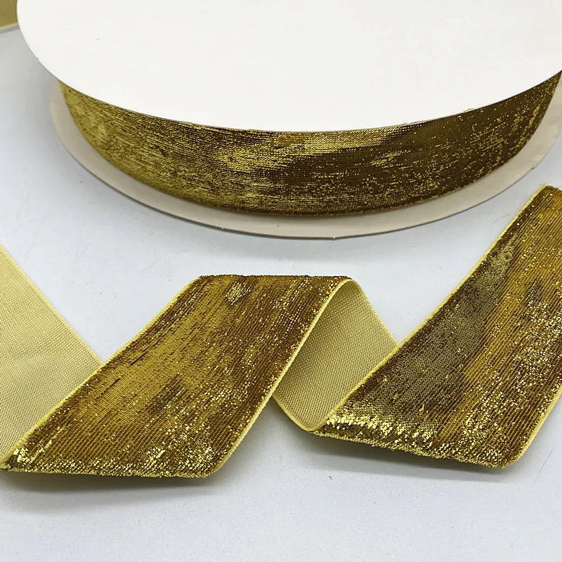 6-38mm Glitter Velvet Ribbon No Elastic Single Face Ribbon Decoration Headband Clips Bow Ribbon Supplies