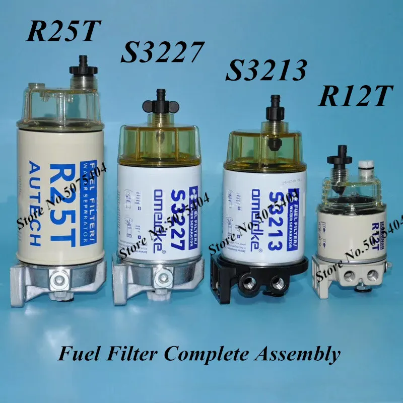 

Brand New Fuel Filter R12T R25T S3213 S3227 Fuel/ Water Separator Complete Assembly Filter Marine Separator Replaces Racor