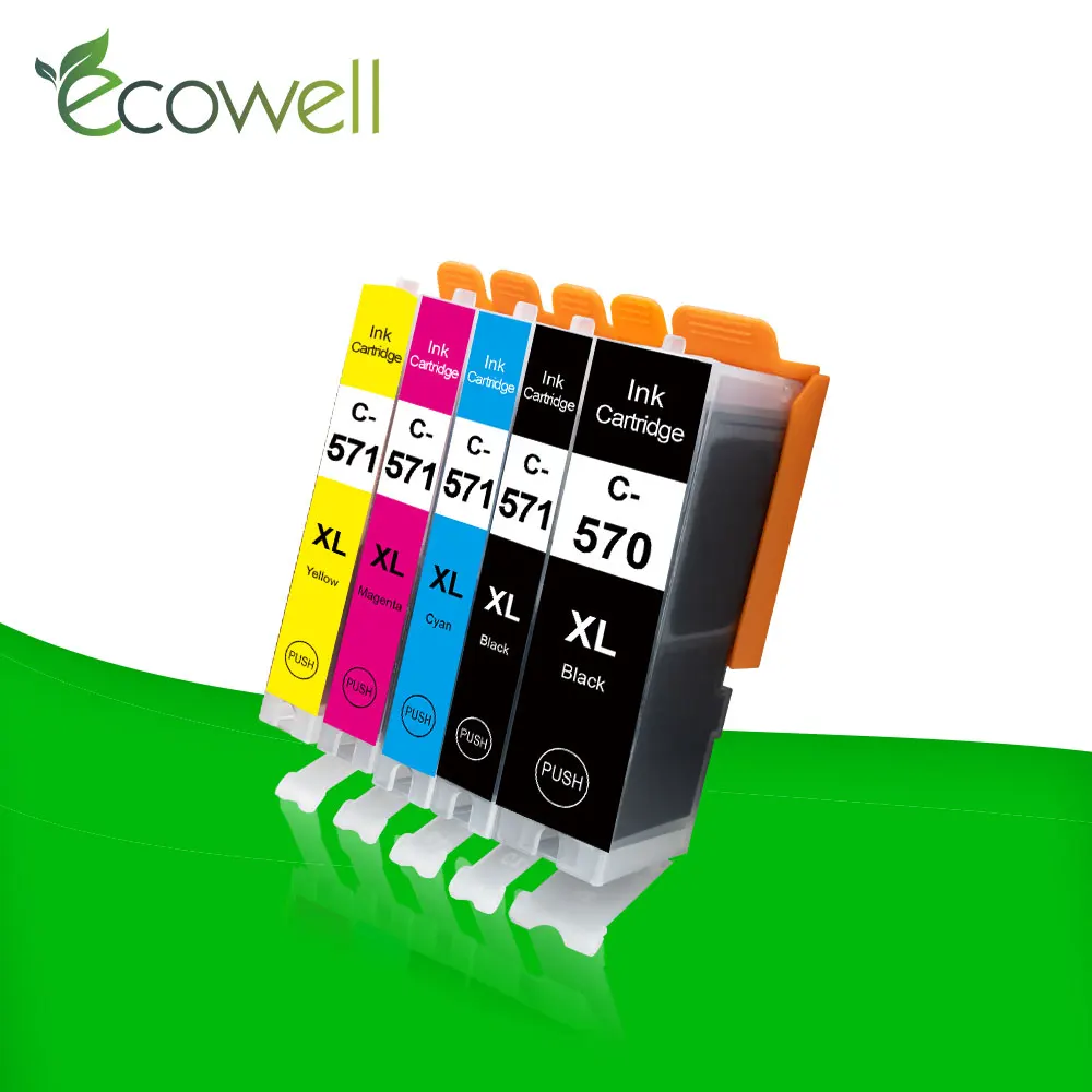Ecowell PGI570 PGI 570 570XL чернильный картридж совместим с Canon PIXMA MG5750 MG5751 MG5752 MG5753 MG6850
