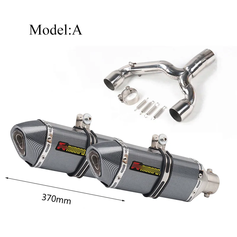 Выхлопная труба мотоцикла GSR 400 600 Глушитель выхлопная труба Соединительная средняя соединительная трубка для Suzuki GSR 400 600 BK 400 600 slip on Escape - Цвет: A