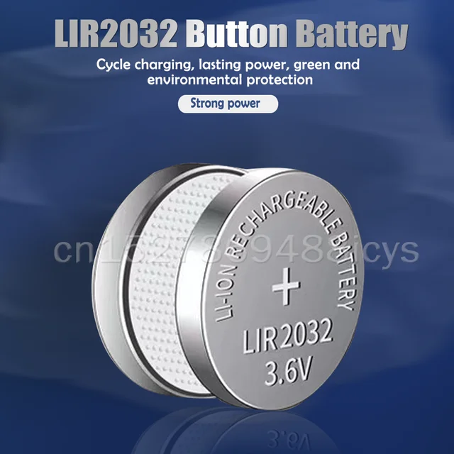 LIR2032 LIR 2032 3.6V Li-ion Rechargeable Battery For Watch Toy