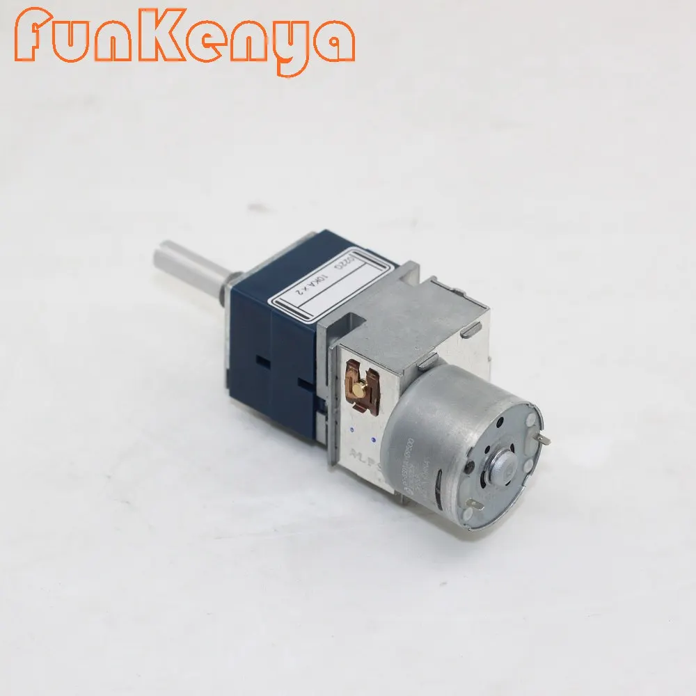 

1PCS Japan ALPS RK27 Motorized Potentiometer Remote Volume Fever Motor Doul Potentiometer 10KA×2 50KA 100KA Round Handle 25mm