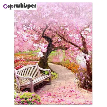 

Diamond Painting 5D Full Square/Round Scenery Bench Flower Daimond Mosaic Rhinestone Embroidery Cross Stitch Crystal Deocr S632