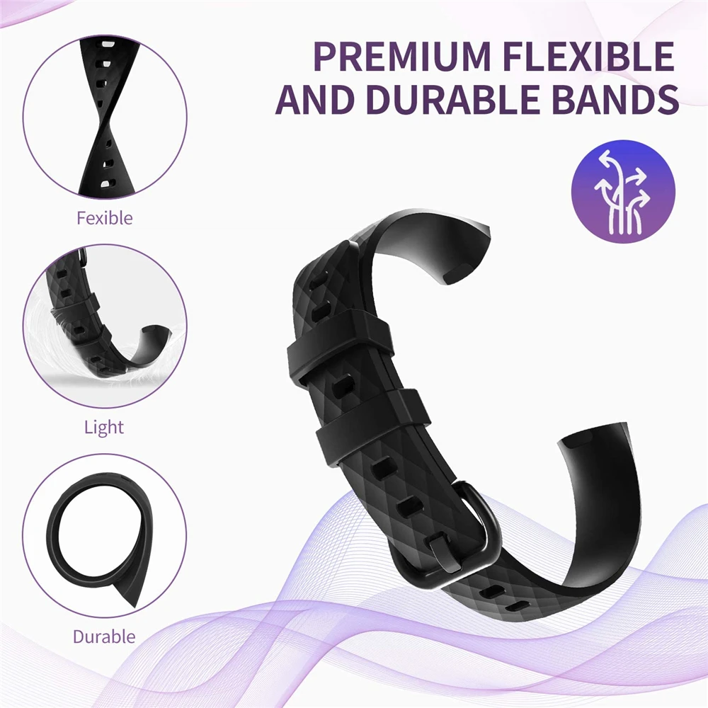 Ремешок из ТПУ для Fitbit Charge 4 Аксессуары браслета 3 сменный ремешок