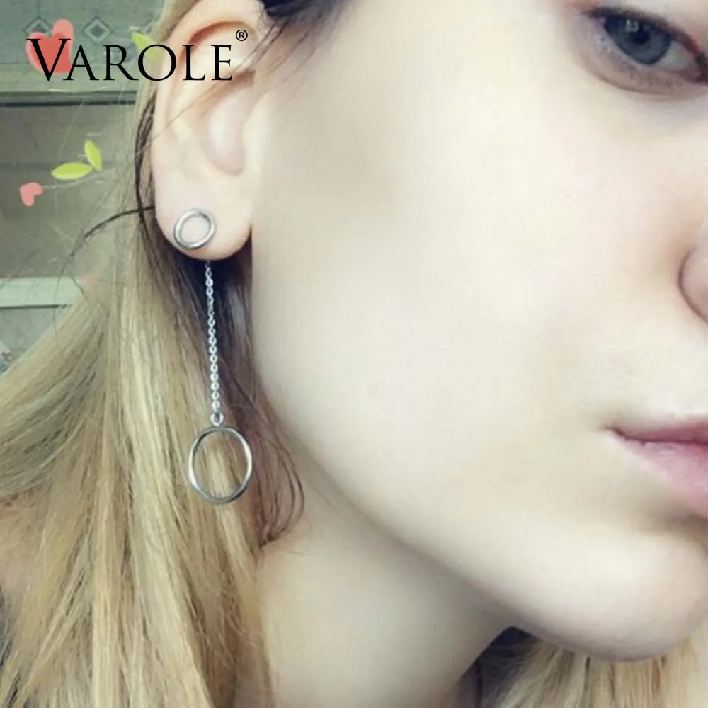 VAROLE длинные свисающие серьги для женщин ювелирное изделие золота Цвет