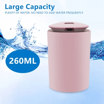 

260ML Ultrasonic Air Humidifier Essential Oil Diffuser For Home Car Fresheners Fogger Mist Maker With LED Night Lamp Mute USB