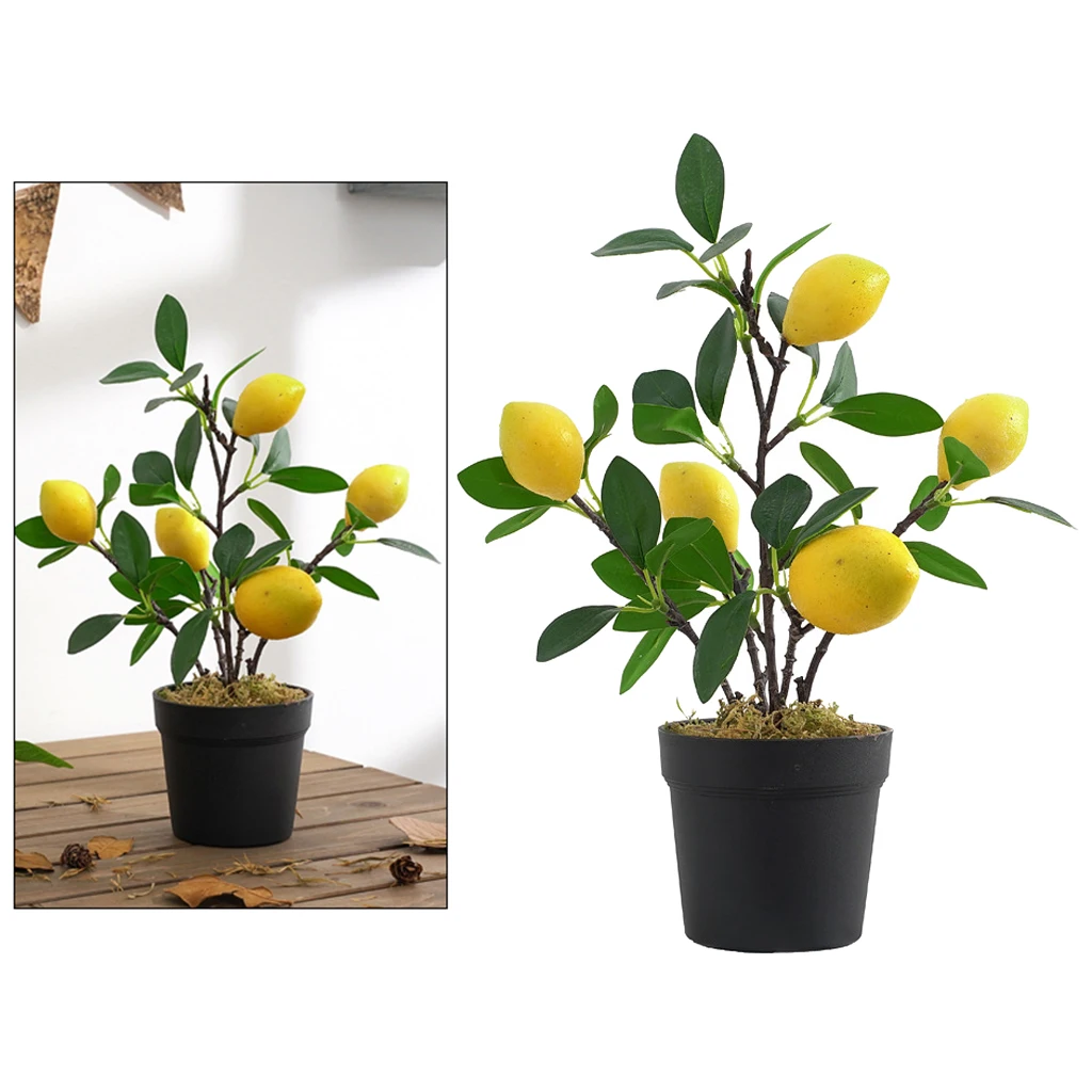 Artificial Fruit Pomegranate Or Lemon Tree Bonsai For Wedding Party Decoration