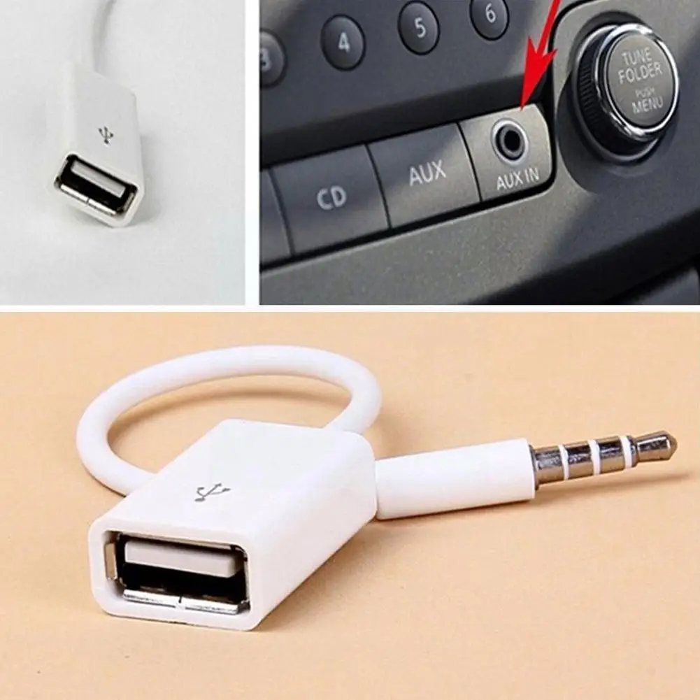 Переходник с аудиоразъемом 3 5 на USB кабель шнур диск привод для телефона MP3