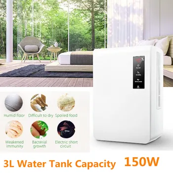 

AX3 3L 150W Dehumidifier Home Dehumidifier Mute Bedroom Basement Moisture in Home Kitchen Bathroom Basement Absorption Dryer