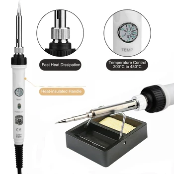 

84pcs Professional Wood Burning Pyrography Pen Kit Tool with Adjustable Temperature 200-480℃ for Carving and soldering Iron Set