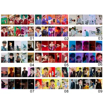 

10Pcs/Set Kpop EXO BAEKHYUN Solo 2 Delight Album Crystal Card Sticker Photo Sticky Card Photocard Sticker For Fans Gift