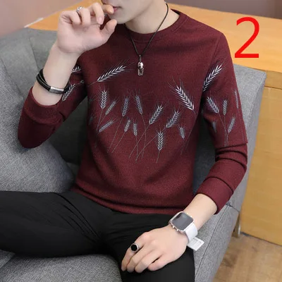 

Autumn Korean version of the trend of knitwear fashion handsome Slim tide brand shirt men