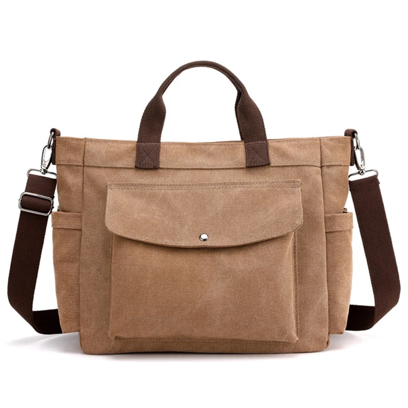 

Women'S Canvas Handbag Casual Canvas Shoulder Bags Vintage Crossbody Messenger Bags Female Tote Bags Trapeze