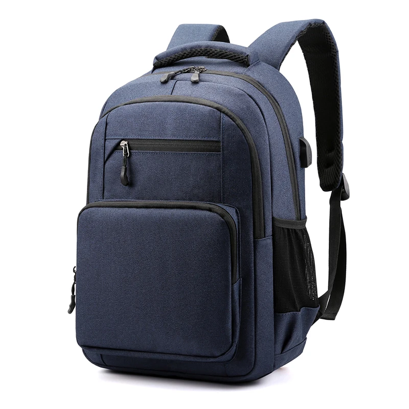 FengDong waterproof school backpack for teenagers boy usb charge bagpack male bags college student backpack for school book bag - Цвет: blue