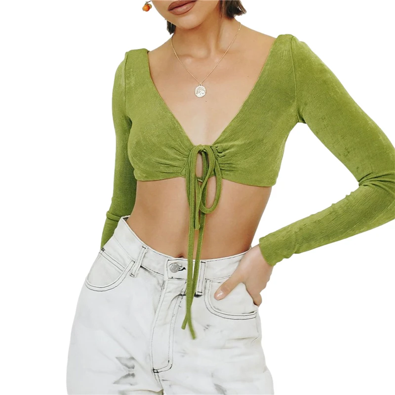Mirella top de Tularosa de color Verde Mujer Ropa de Camisetas y tops de Tops de manga larga 