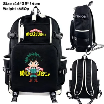 

Anime My Hero Academia Izuku Midoriya DEKU Backpack Canvas School Bags Travel Laptop Printing Rucksack Children's Larger