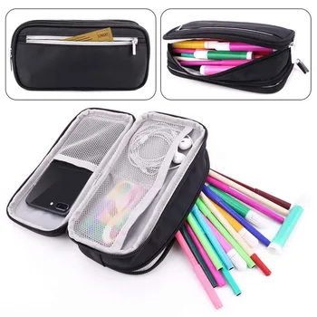 

Large Capacity Pencil Case Simple Pencil Bags Student Adult Multilayer Long Pencil Case Pencil Cases For High School Supplies