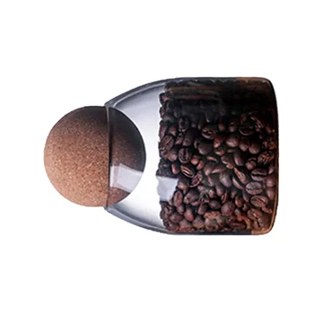 

500ML Transparent Borosilicate Glass Sealed Can Glass Storage Tank Food Spice Grains Container with Cork