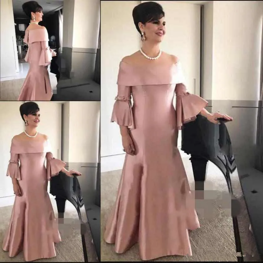Robe de soiree, сексуальные платья для матери невесты,, с открытыми плечами, с длинным рукавом, дешевые, плюс, Русалка, вечерние платья - Цвет: Photo Color