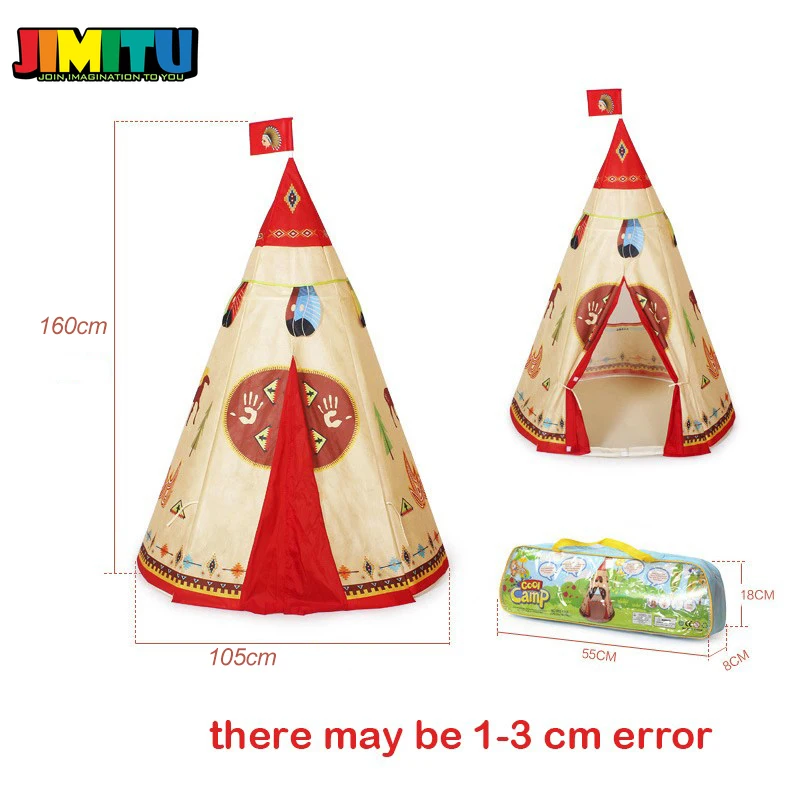 JIMITU Крытый Открытый 160x105 см детские игрушки переносной вигвам игровой домик