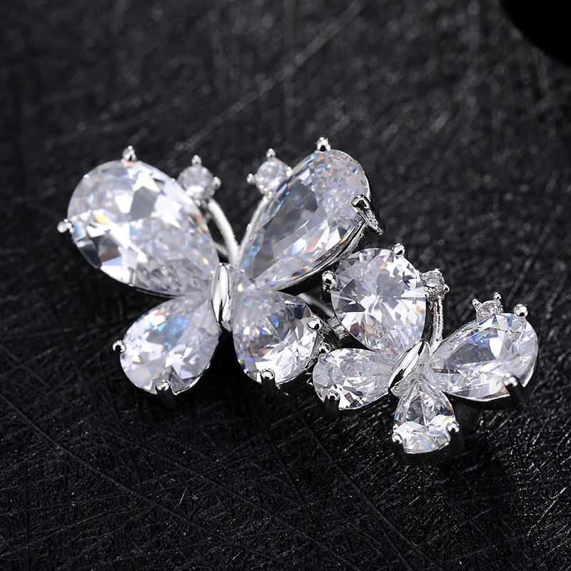 

Creative Fashion Micro Zircon Small Butterfly Brooch Women's Top Grade Accessories Corsage Versatile Clothing Brooch Garment Acc