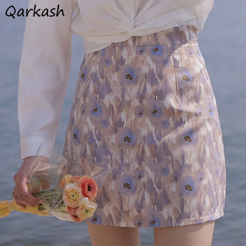 

A-line Skirts Women Holiday Girls Lovely Print Empire Slim Fit Summer Clothing Harajuku Romantic Mujer Stylish Elegant Newest