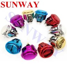 33 мм пластиковый хромированный кнопочный переключатель мгновенный Аркадный Игровой Автомат кнопочный переключатель