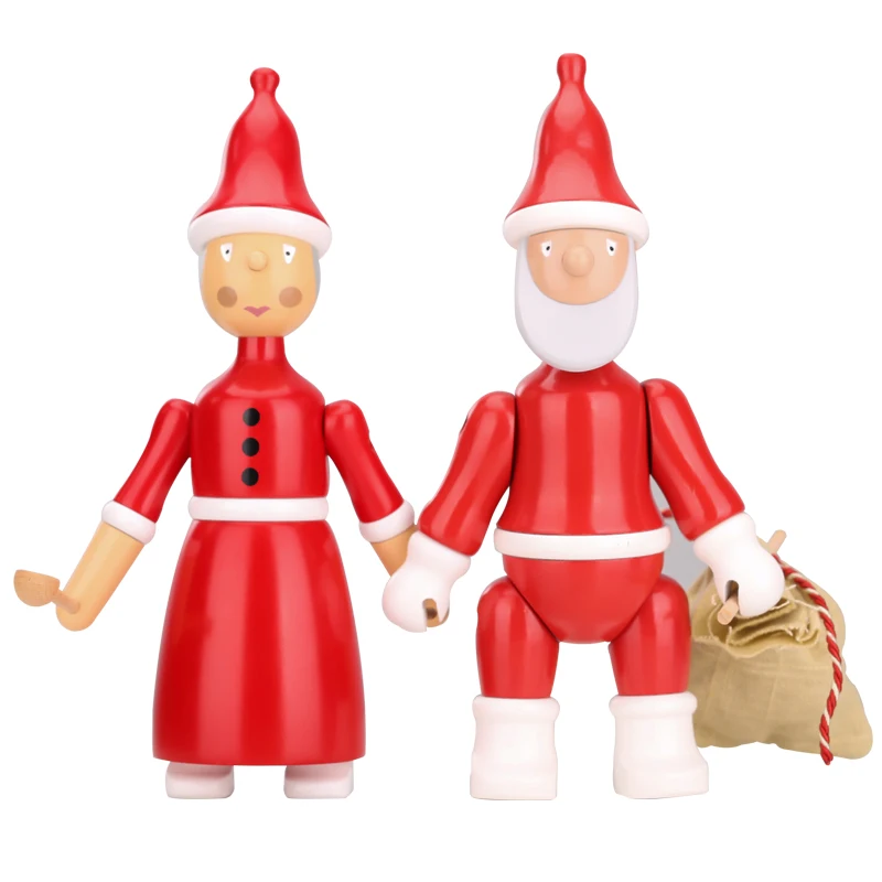 Nordic Decorative Santa Claus Wooden Figurine Kids Room Bedroom Living Room Home Decoration Accessories Ornaments Holiday Gift