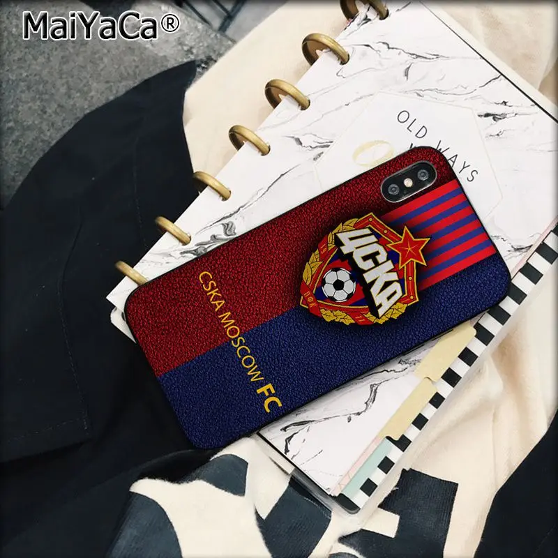 A5 Силиконовый черный чехол MaiYaCa PFC ЦСКА для телефона Apple iphone 11 pro 8 7 66S Plus X XS MAX 5s SE XR, чехлы для мобильных телефонов - Цвет: A5