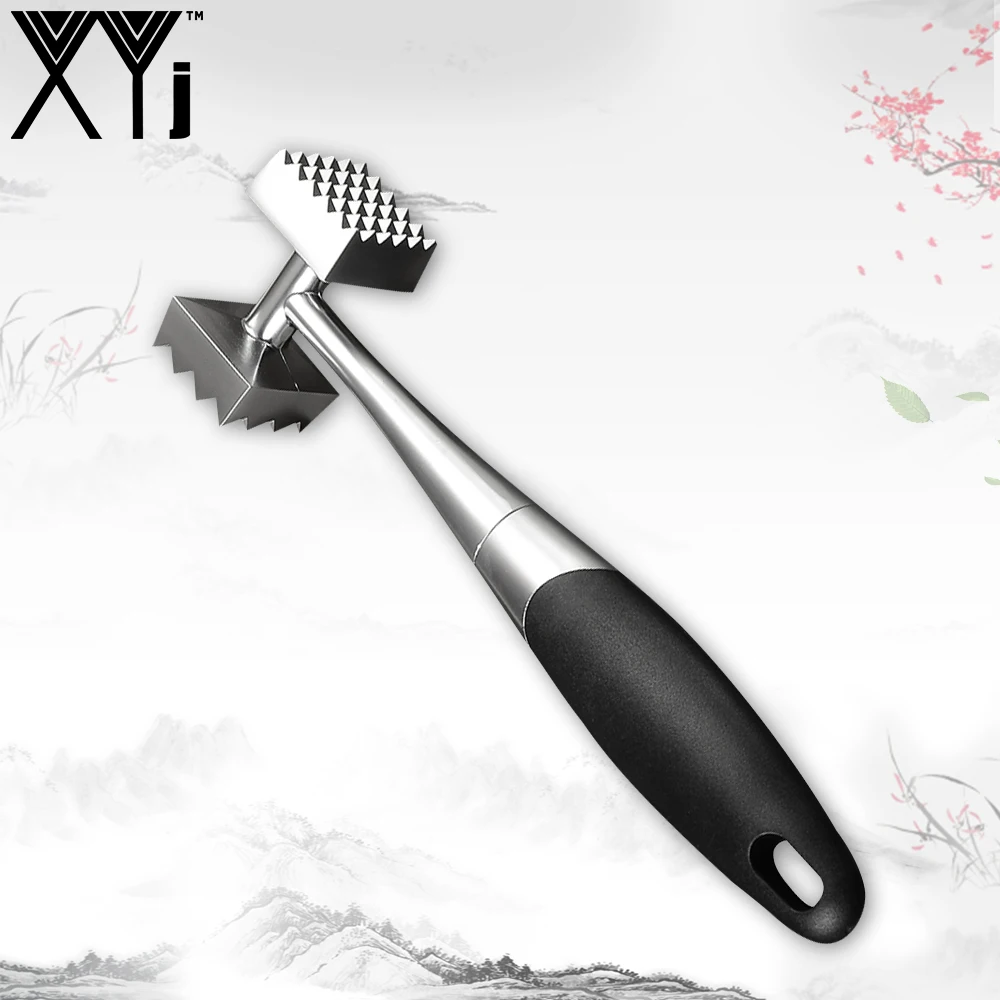 Xyj Stainless Steel Meat Tenderizer Tool Doublesided Meat Hammer Steak