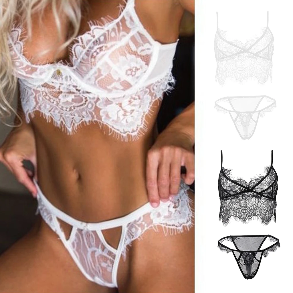 Sexy Lingerie Set for Women Floral Lace Babydoll Bodysuit Sexy Bra and Panty Lingerie Sets Sleepwear Nightwear Size M to 3XL