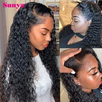 Perruques bouclées crépues 13x4 HD Lace Front en cheveux humains en promotion, perruque frontale 13x6 HD Lace Frontal en cheveux humains ondulés profonds noirs, perruque avec closure 4x4 2
