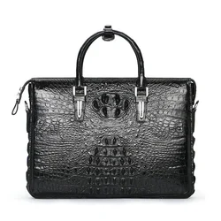 Men's Bag 2022 New Fashion Thailand Crocodile Leather Business Handbag Briefcase Compact Laptop For Teenager Cheap Computer Bag