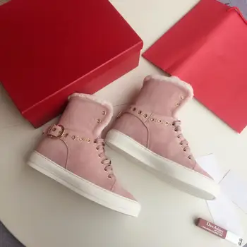

Hot Winter Shoes Women Snow Boots Cow Suede Wool Fur Boots Round Toe Boots Ankle Boots Lace Up Platform Boots Zapatos De Mujer