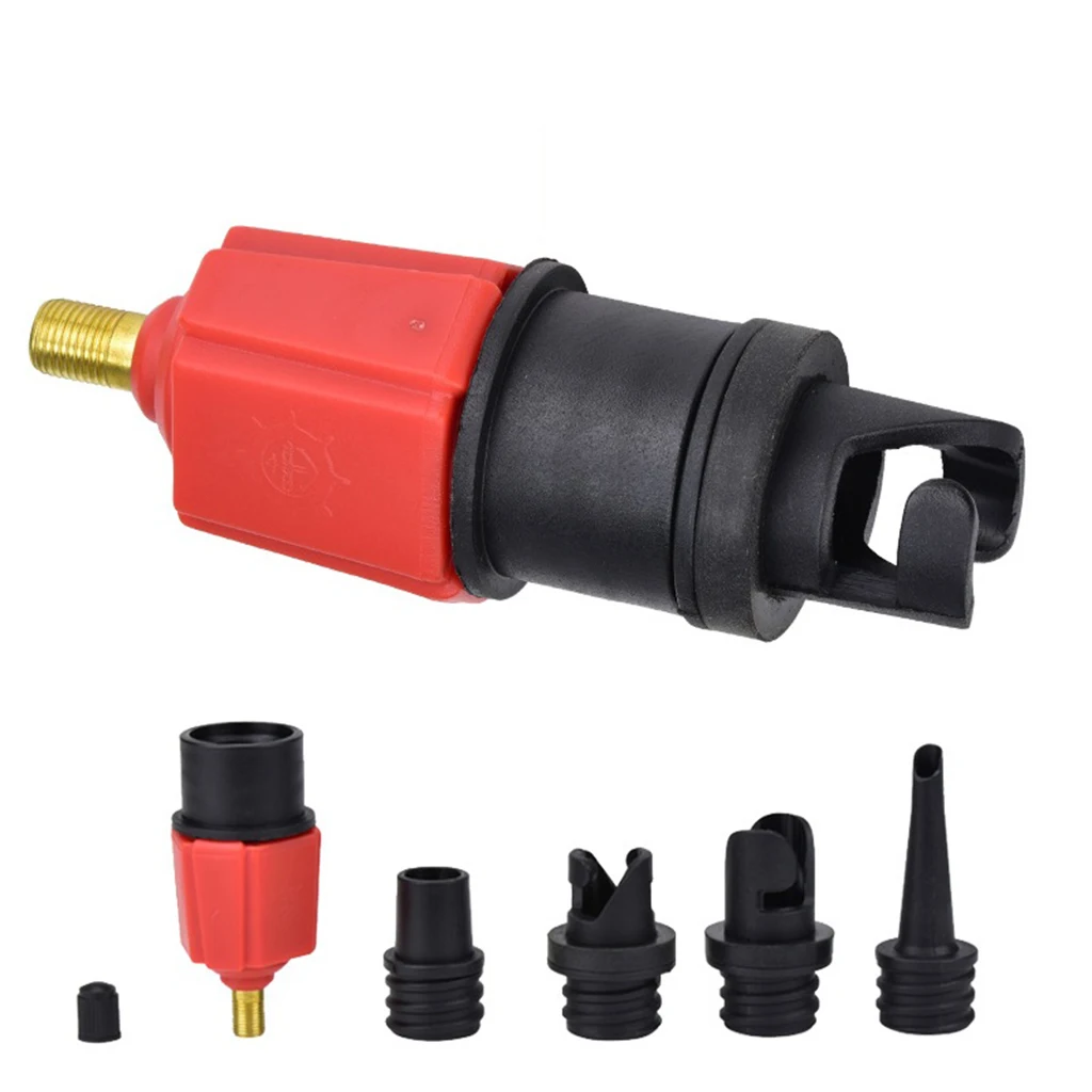 Multifunctional 4-nozzle Inflates Pump Valve SUP Pump Adaptor Connector Air Valve Adapter for Inflatable Boat Rubber Raft 