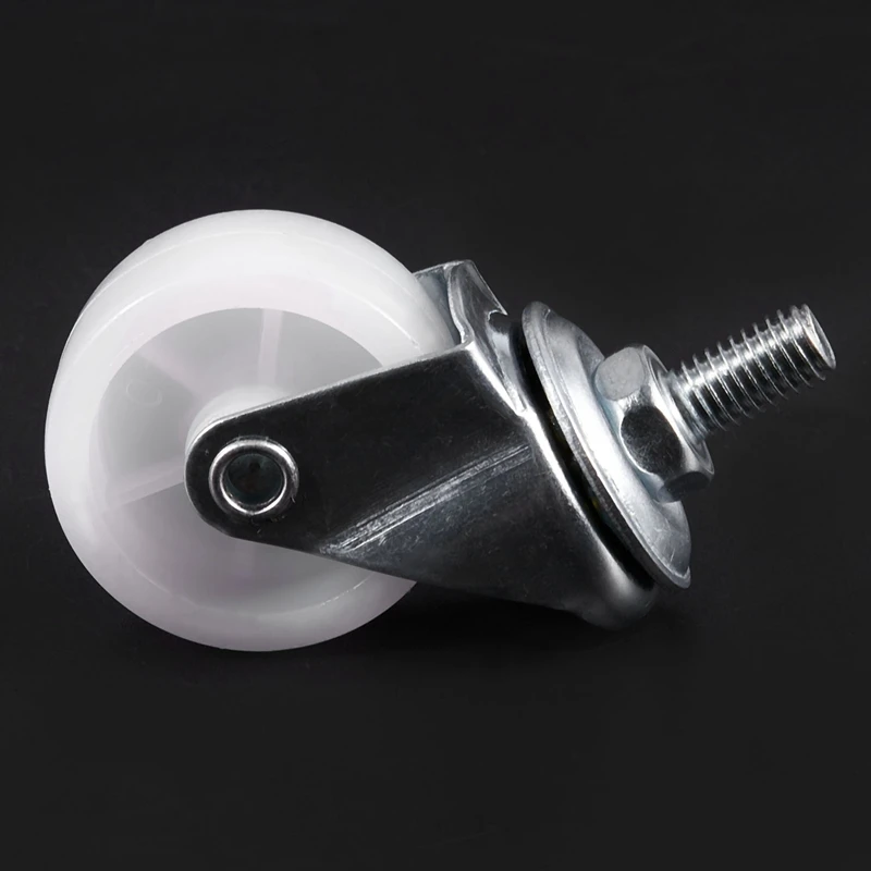 Promotion! 4pcs Market Cart 8mm Thread Dia 1.5 inch Rotary Round Wheel Swivel Caster