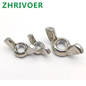 

201Stainless steel hand nut butterfly sheep horn, spindle, V-shaped, wing nut m4 m5 m6 m8 m10 m12 bolt