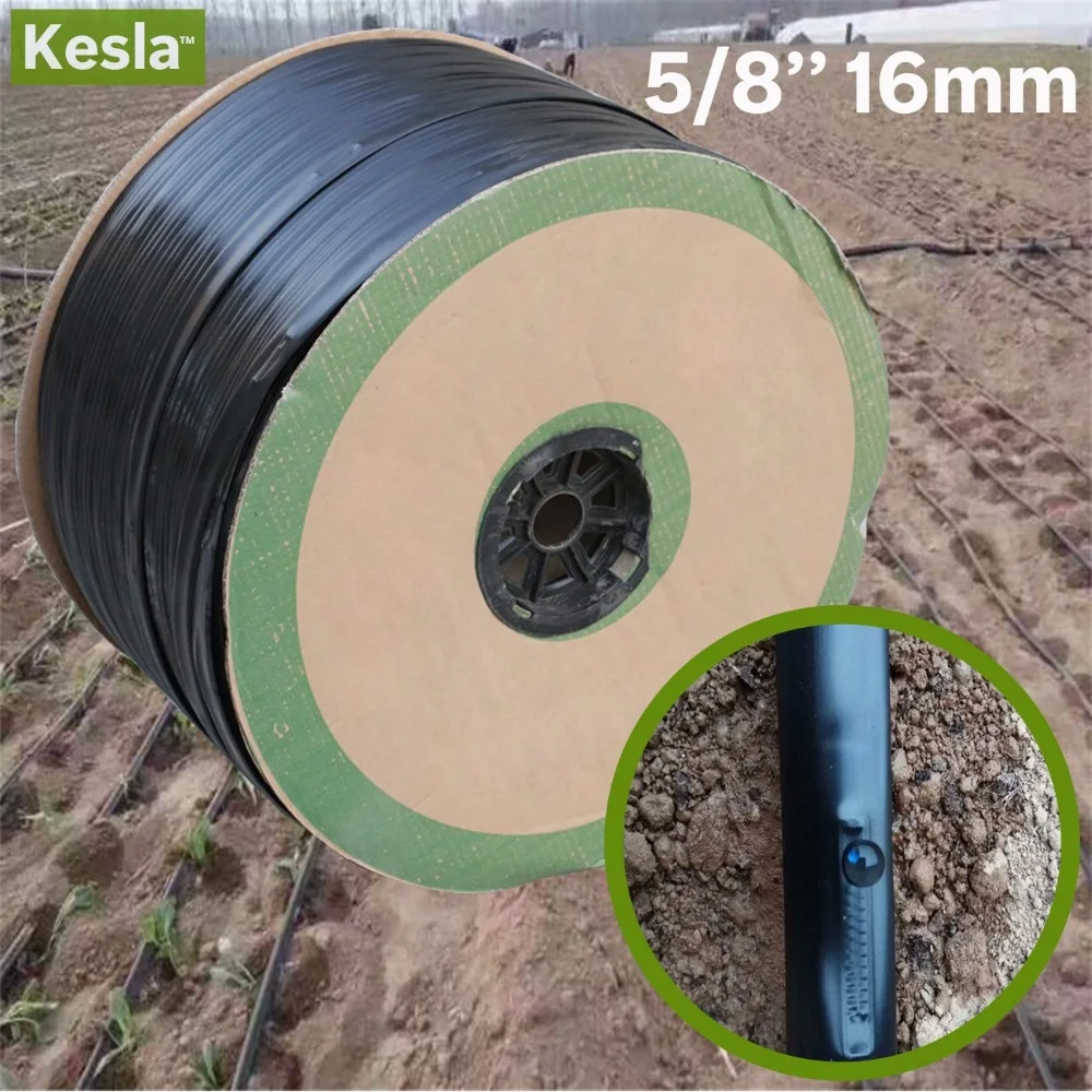 KESLA 150 м 16 мм 0,2 мм толщина капельного орошения лента 5/8 ''8 мил w/20 см излучатель капельница расстояние шланг теплицы садовый разъем