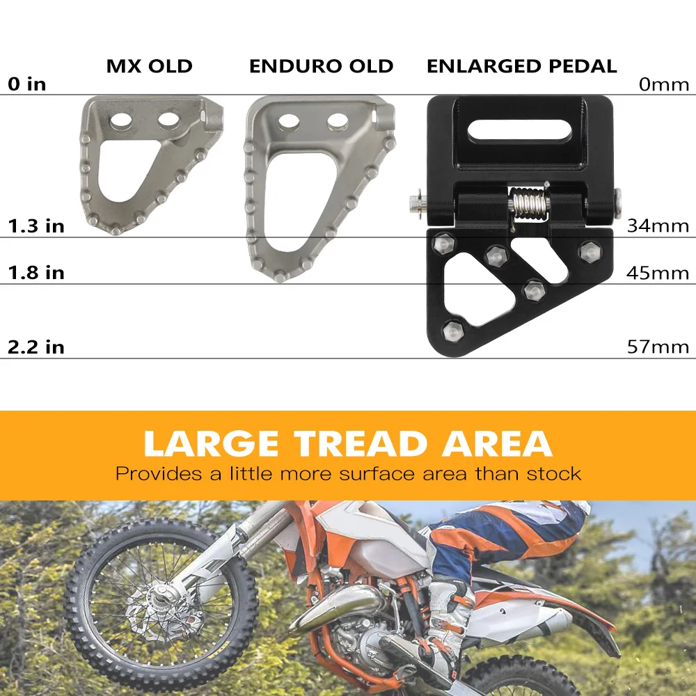 Rear Folding Brake Pedal Step Tip Plate For KTM EXC300 EXC EXCF TPi SX SXF XC XCF XCW 6D 125 250 300 350 450 500 motorcycle brake pedal