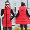 Plus Size 4XL Hooded Vest Coat Women Autumn Winter Warm Medium Long Cotton Waistcoat Windproof Female Sleeveless Slim Vest 2022 ► Photo 1/6