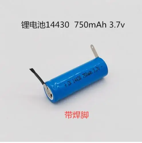 10PCS Brand new heterosexual lithium battery 14430 with solder feet 3.7V750MAH | Электроника