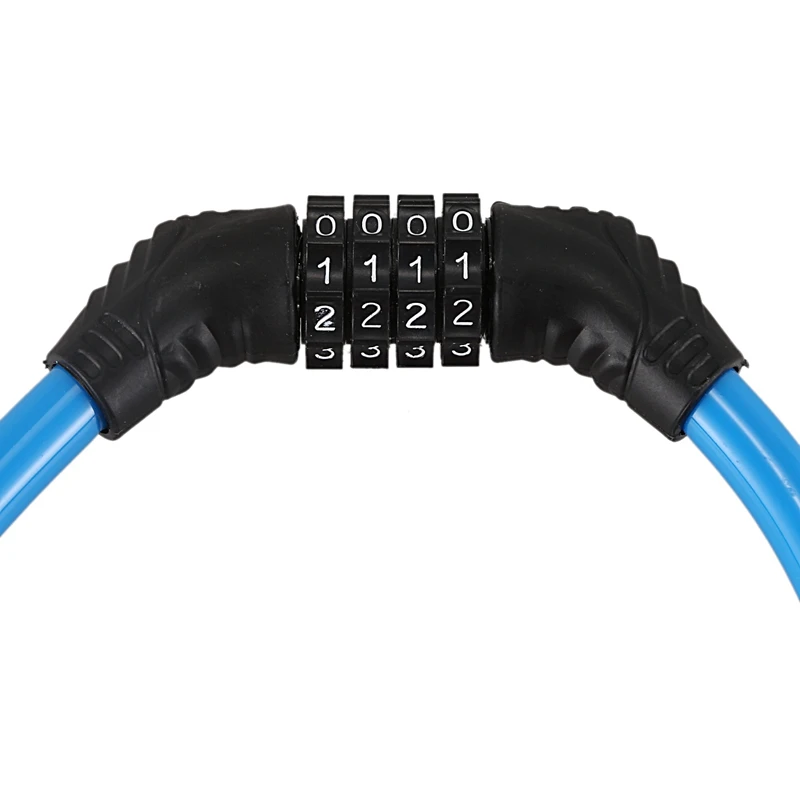 Jakroo 2 шт. Steell провода кабель велосипед 4 цифры комбинации пароль блокировки синий и розовый