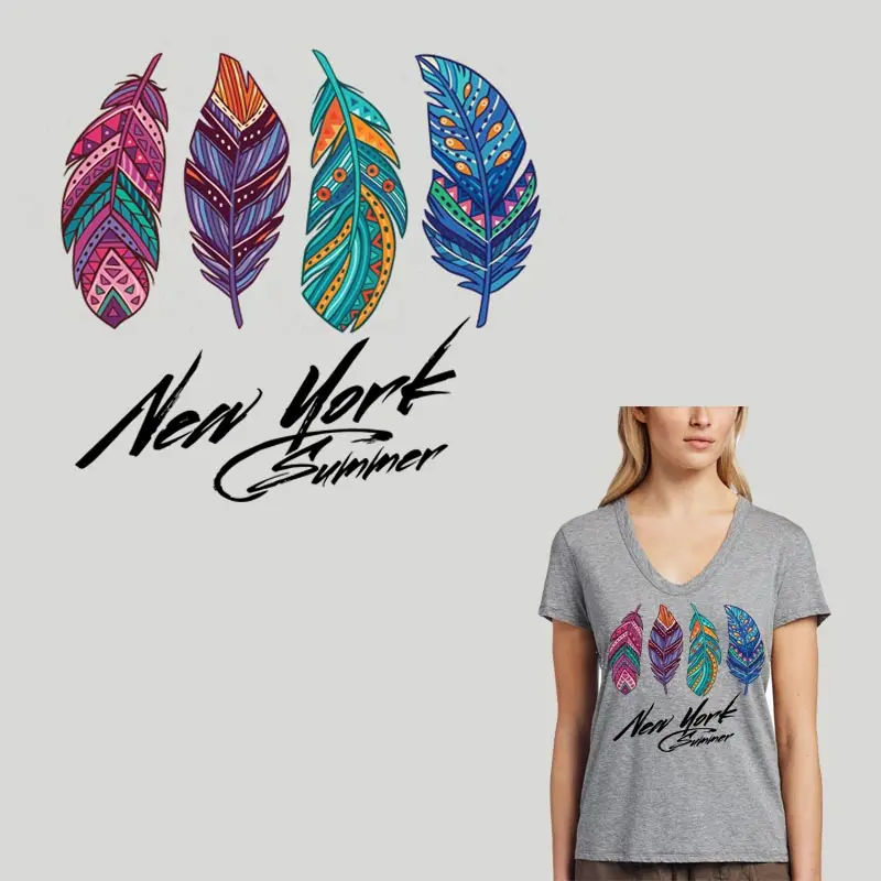 Colorful Dreamcatcher Patches For Clothing DIY Women T-shirt Jeans Iron On Transfers Sticker Clothes Accessory Decoration 003 | Дом и сад