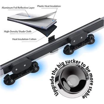 

Car Front Windshield Sunshade Foldable Sunshade Sun Block Retractable Rear Window Covers Cellular Sun Visor Anti-UV Curtain